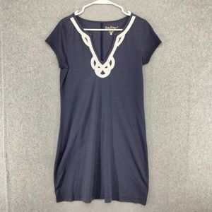 Lilly Pulitzer Navy Blue Dress with White Trim